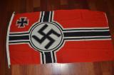 Spettacolare bandiera tedesca  KRIEGSFLAGGE seconda guerra mondiale da combattimento misura m  1,00 x 1,70 produttore Ausburger Kattunfabrik di Ausburg cod ausb
