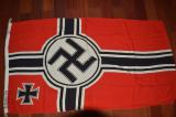 Spettacolare bandiera tedesca  KRIEGSFLAGGE seconda guerra mondiale da combattimento misura m  1,00 x 1,70 produttore Ausburger Kattunfabrik di Ausburg cod ausb