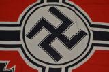 Spettacolare bandiera tedesca  KRIEGSFLAGGE seconda guerra mondiale da combattimento misura m  1,00 x 1,70 produttore Ausburger Kattunfabrik di Ausburg cod ausb