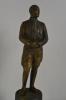 Interessante statua in bronzo con base marmorea tedesca anni 30 di Adolf Hitler cod hits1