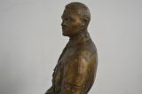 Interessante statua in bronzo con base marmorea tedesca anni 30 di Adolf Hitler cod hits1