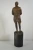 Interessante statua in bronzo con base marmorea tedesca anni 30 di Adolf Hitler cod hits1