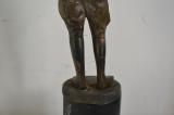 Interessante statua in bronzo con base marmorea tedesca anni 30 di Adolf Hitler cod hits1