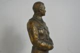 Interessante statua in bronzo con base marmorea tedesca anni 30 di Adolf Hitler cod hits1