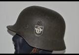 SPETTACOLARE  elmetto tedesco ww2 mod 40 della ss polizei n.40
