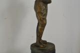 Interessante statua in bronzo con base marmorea tedesca anni 30 di Adolf Hitler cod hits1
