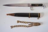 Bel pugnale fascista mod 37 con catenelle detto becco aquila lungo cod 3777