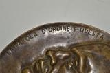 Splendida e rara placca in bronzo di grandi dimensioni 25cm x 20 cm  raffigurante il Duce Benito Mussolini cod plbr