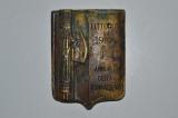Splendida e rarissima placca fascista in bronzo del 1° annuale della fondazione della citta' di LITTORIA odierna Latina del 1933