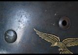 Rarissimo spettacolare  elmetto tedesco ww2 della luftwaffe mod. 35 DD con aquila primo tipo n.35ddlw1
