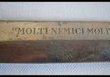 RARISSIMO PUGNALE DA UFFICIALE DELLA M.V.S.N. Mod.35 DI PRIMO TIPO  CON MOTTO della 6° Divisione CC.NN. ´Tevere´´MOLTI NEMICI MOLTO ONORE'' cod. tvr35