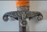 Spettacolare rara daga tedesca WW2 da ufficiale della WEHRMACHT manico giallo completa di agganci  produttore RUDOLF BUCHEL di Solingen cod RB1