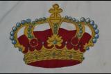 Rara ormai quasi introvabile bandiera militare italiana da guerra con corona misura cm 95  x  cm 75 m della seconda guerra mondiale cod warflagge