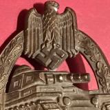 RARO DISTINTIVO PANZERKAMPFABZEICHEN GRADO ARGENTO  DI HERMANN AURICH CO cod AUR
