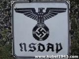 Stupenda targa smaltata tedesca ww2 dello NSDAP n.1