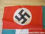 Magnifico foulard in seta ww2 con effigi italo tedesche n.1