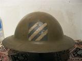 Bellissimo elmetto americano ww1 con fregio terza divisione MARNE n,1