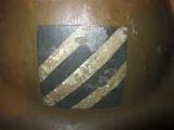 Bellissimo elmetto americano ww1 con fregio terza divisione MARNE n,1