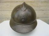 Bell'elmetto francese mod 15 di prima guerra riutilizzato inizio ww2 n.1940