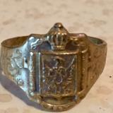Rarissimo anello del ventennio con aquila sabauda e fasci littori cod faslit