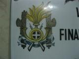 Rarissima insegna metallica della REGIA GUARDIA DI FINANZA    Comando di Centuria n,1