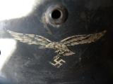 Splendido elmetto tedesco ww2 mod 35 luftwaffe doppia decal completissimo n.6512