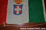 Rara bandiera militare italiana coronata cm 46x76 cod bnd34