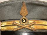 Bel berretto da ufficiale italiano della ww2 del 5 regg. artiglieria
