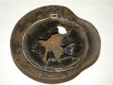 Ruspante elmetto tedesco ww2 mod 40 ss battledamage n.1