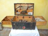 Dal blocco rarissima cassa tedesca ww2 da uff.le medico completa n.3334