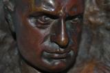 Splendido e raro piccolo busto fascista in bronzo con DUCE e FASCIO PRIMOGENIO cod a23