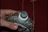 Rarissima borraccia tedesca degli inizi del 900 in metallo coperto da ceramica smaltata cod deutkera