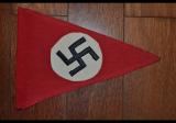 rara bandiera nazista originale triangolare dello NSDAP misura cm 32x cm 23 cod tri1