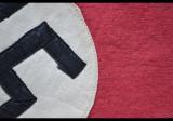rara bandiera nazista originale triangolare dello NSDAP misura cm 32x cm 23 cod tri1