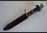 Rarissimo coltello originale della  della Seconda Guerra Mondiale  della HITLERJUGENDproduttore RZM M7 / 34  Rudolf C. Jacobs, Solingen-Grafrath cod RUD