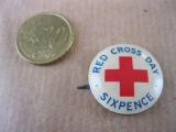 RED CROSS DAY  SIX PENCE COMMONWEALTH PIN