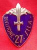 Raro scudetto da braccio da ufficiale italiano seconda guerra mondiale della 27 divisione alpina SILA cod sil27